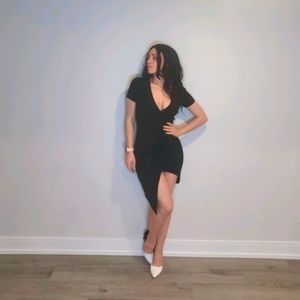 Black dress assymetrical